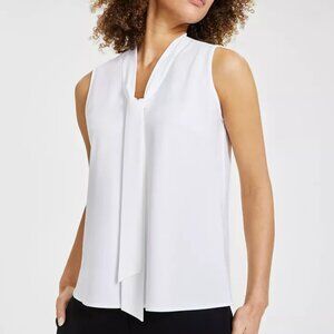 BRAND NEW! Kasper Women's Sleeveless Tie-Neck Top, Regular and Petite Sizes